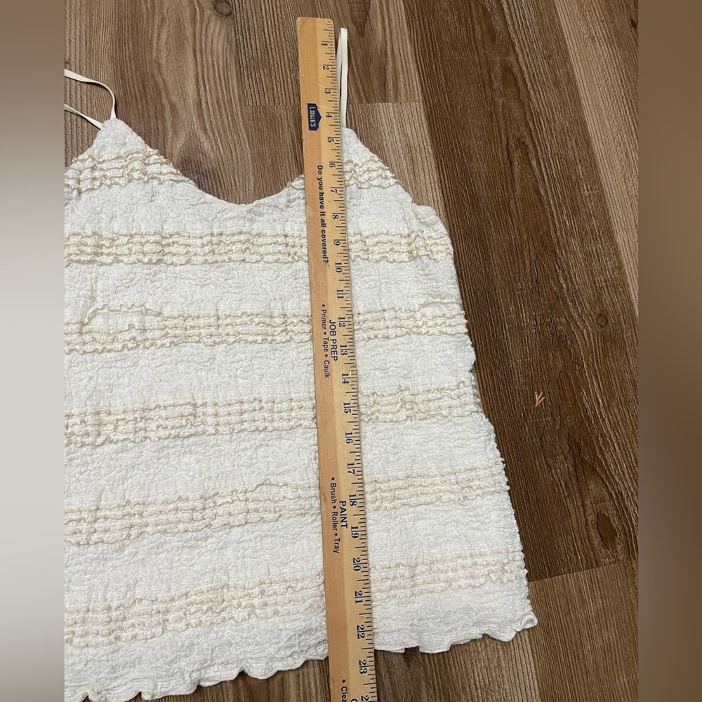 Banana Republic Cream White Gold Cami Tank Lace Size Medium - Picture 5 of 9